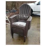 6 Plastic Patio Chairs