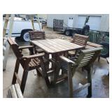 Finely Built Amish Bar Height Table And Chairs
