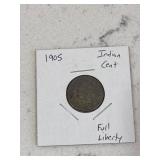 1905 Liberty Indian Head Cent