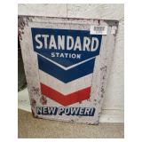 Standard Station New Power Metal Sign