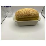 Longaberger Woven Traditions Ivory Loaf Dish With