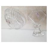 Glass Candlestick, Egg Candy Dish