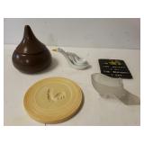 Measuring Spoons, Candy Dish, Trivets And Glass