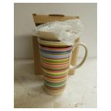 Longaberger Summertime Stripe Travel Mug