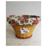 Longaberger Geranium Accent Basket With Liner
