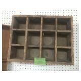Wooden quart bottle crate 19 X 15 X 4 1/2
