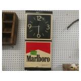 Marlboro Battery Operated Clock 11 1/2 x 25 x 4