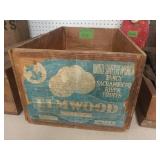 Elmwood Wooden fruit box 12 X 19 1/2 X 9 1/2