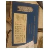 1960 Calendar And Thermometer -Samuel H Battles