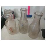 3 Milk Bottles-the Annapolis Dairy, Java Farm
