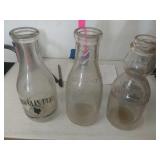3 Milk Bottles- Annapolis Dairy Products X 3