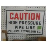 Caution Sign 18 X 12 Phillips Petroleum Co.