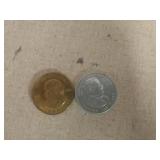 Grover Cleveland Coin & Benjamin Harrington Coin