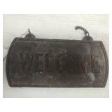 Old Cast Welcome Sign