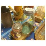 Ball Perfect Mason Jar & Jar With Blue marbles