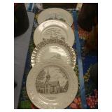 4 Methodist Church Plates