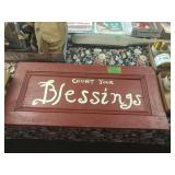 Count Your Blessings On Old Painted Wood 36 X 16