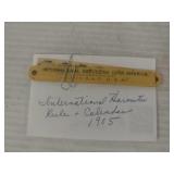 International Harvester Ruler & Calendar 1905