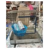 Critter gage 2 bottles, cage and food bucket