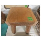 Heavy Wooden foot Stool 12 1/2 X 13 X 11 1/2