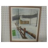 Eylers Valley Chapel Signed Print 17 X 21