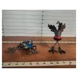 Metal Figurines Frog and bird