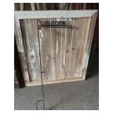 Metal Welcome Pole, Wooden Frame Wooden frame