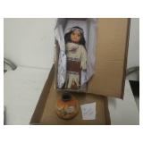 Indian Maiden Doll Porcelain By Royalton