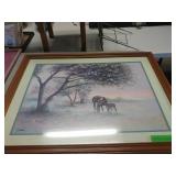 Framed Horse picture 30 1/2 x 24 1/2