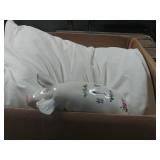 Box Lot Pillows, Rugs,blanket, Piggy Bank Missing