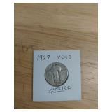 1927 Silver Standing Liberty Quarter VG10