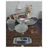 Misc Lot Butter Dish, Pink Depression Bowl