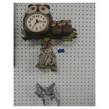 Owl Clock And Wood chime