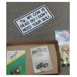 1:64 Toy Tractors And Sign