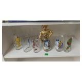 Looney Tunes, Star Wars, Ninja Turtles Glass Cups