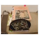 Antique Doll Costume Book, Box, Decorative Plate