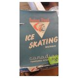 Ice Skates, New Doggie Bag And Wooden Box