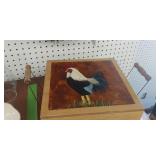 Wood Box With Glass Bowl