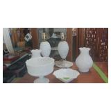 Lamps, And Glass Bowls