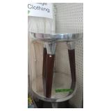 Metal And Wood Stools 16" Diameter.  18" tall