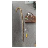 Mexican Purse Wood Cane And Comb