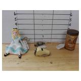 Disney Alice Figurine, Whistle, And More