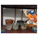 Glass Items And M&M Dude