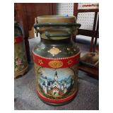 Hand painted German Milk Can