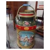 Hand painted German Milk Can