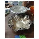 2pcs Silver Dishes