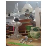 Silver plate Utensils, Oil Lamp And More