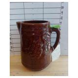 Brown Grape Cluster Pitcher