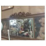 Antique Triptych Mirror