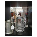 8pcs Glassware/Pewter
